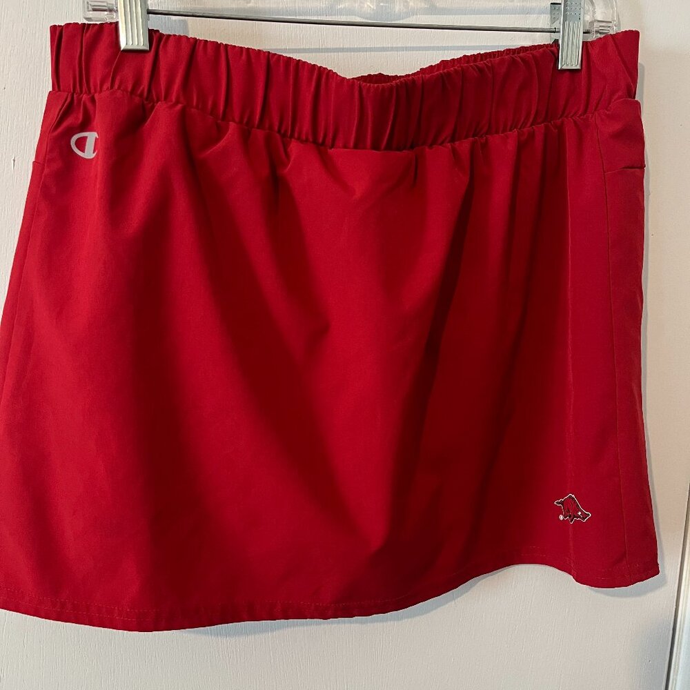 RAZORBACK SKORT FOR SPORTS RED SZ L Elastic drawstring